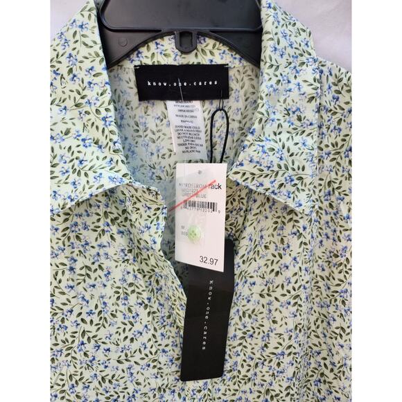 Know. One. Cares Green Floral Dress - Size Medium - Picture 2 of 6